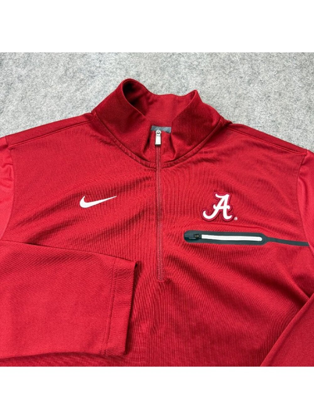 Alabama Crimson Tide Nike 1/4 Zip Pullover Men M Red Long Sleeve Performance